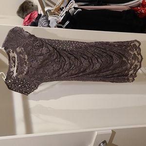 Spectacular one of a kind Swarovski Diamante lace dress